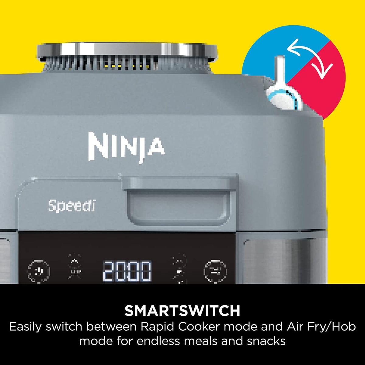 Ninja Speedi 10-in-1 Rapid Cooker, Air Fryer and Multi Cooker, 5.7L, Meals for 4 in 15 Minutes, Air Fry, Steam